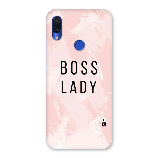 Boss Lady Pink Back Case for Redmi Note 7