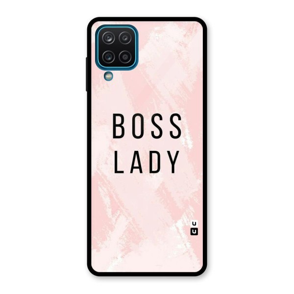 Boss Lady Pink Glass Back Case for Galaxy A12