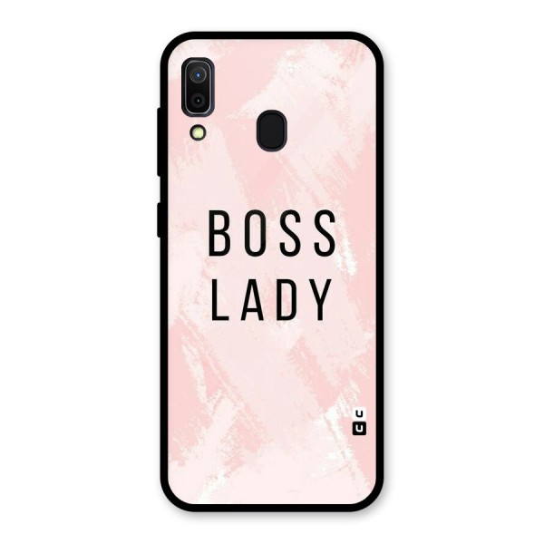 Boss Lady Pink Glass Back Case for Galaxy A30