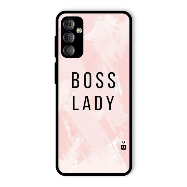 Boss Lady Pink Glass Back Case for Galaxy F23