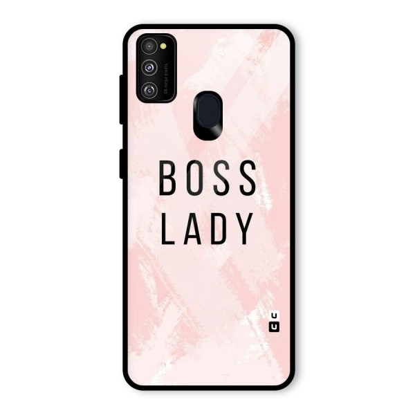 Boss Lady Pink Glass Back Case for Galaxy M21