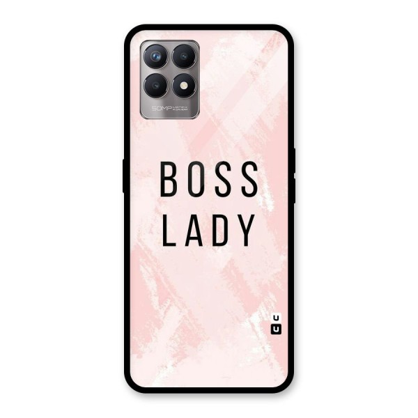 Boss Lady Pink Glass Back Case for Realme 8i