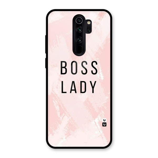 Boss Lady Pink Glass Back Case for Redmi Note 8 Pro