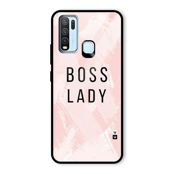 Boss Lady Pink Glass Back Case for Vivo Y30