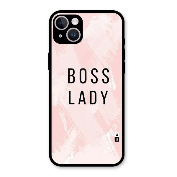 Boss Lady Pink Glass Back Case for iPhone 14 Plus