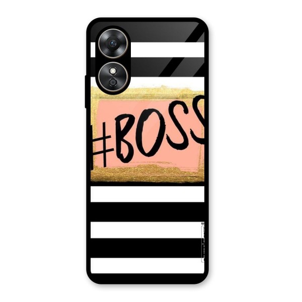 Boss Stripes Glass Back Case for Oppo A17