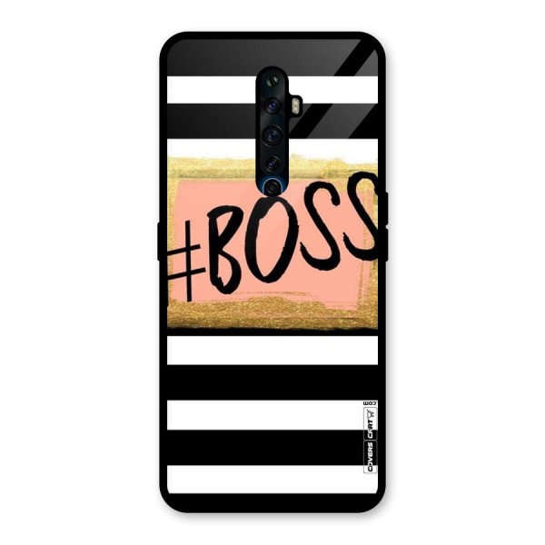 Boss Stripes Glass Back Case for Oppo Reno2 Z