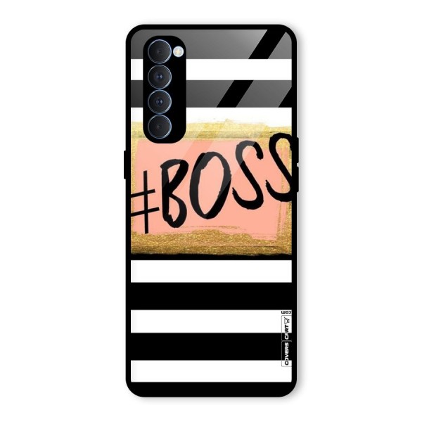 Boss Stripes Glass Back Case for Oppo Reno4 Pro