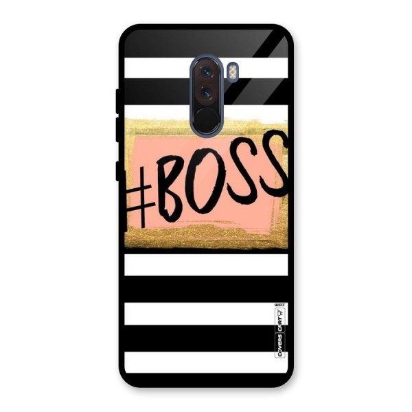 Boss Stripes Glass Back Case for Poco F1