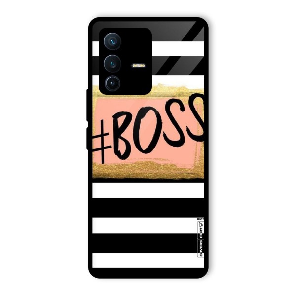 Boss Stripes Glass Back Case for Vivo V23 Pro