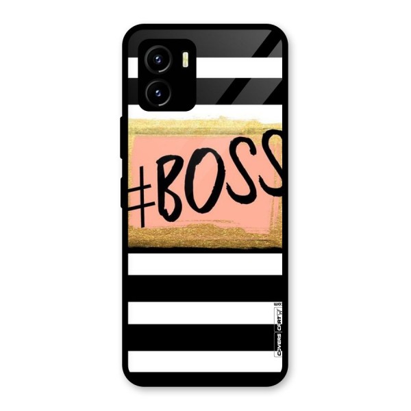 Boss Stripes Glass Back Case for Vivo Y15s