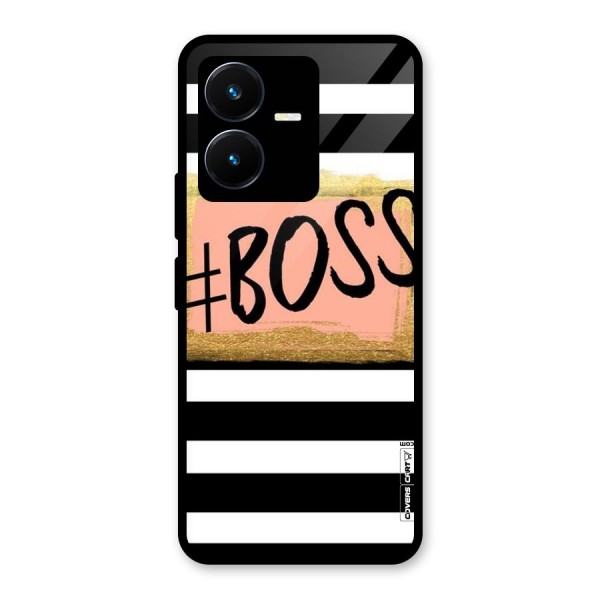 Boss Stripes Glass Back Case for Vivo Y22