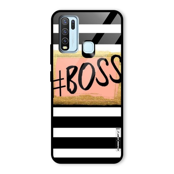 Boss Stripes Glass Back Case for Vivo Y30