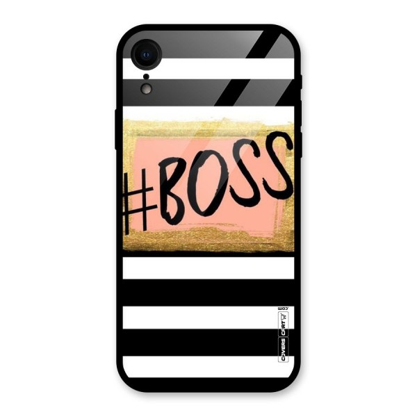 Boss Stripes Glass Back Case for XR