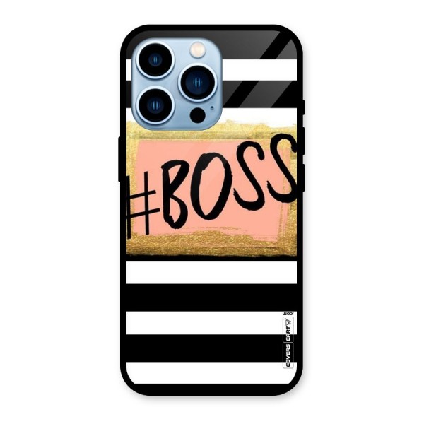 Boss Stripes Glass Back Case for iPhone 13 Pro