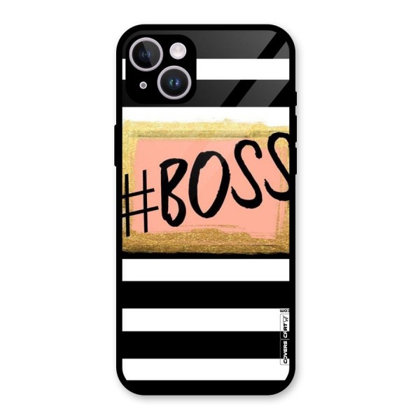 Boss Stripes Glass Back Case for iPhone 14 Plus