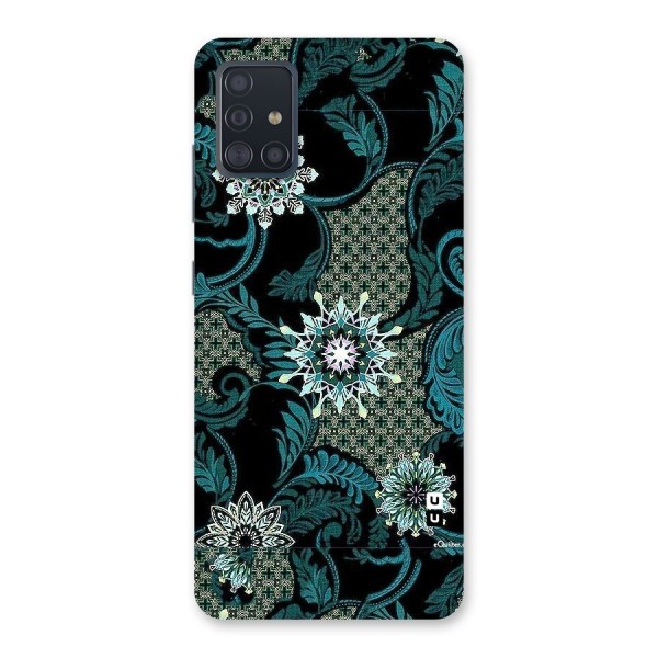 Bottle Green Floral Back Case for Galaxy A51