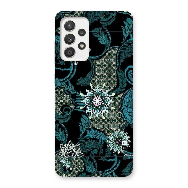 Bottle Green Floral Back Case for Galaxy A52