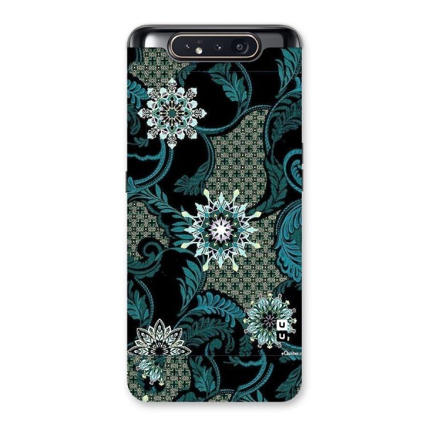 Bottle Green Floral Back Case for Galaxy A80