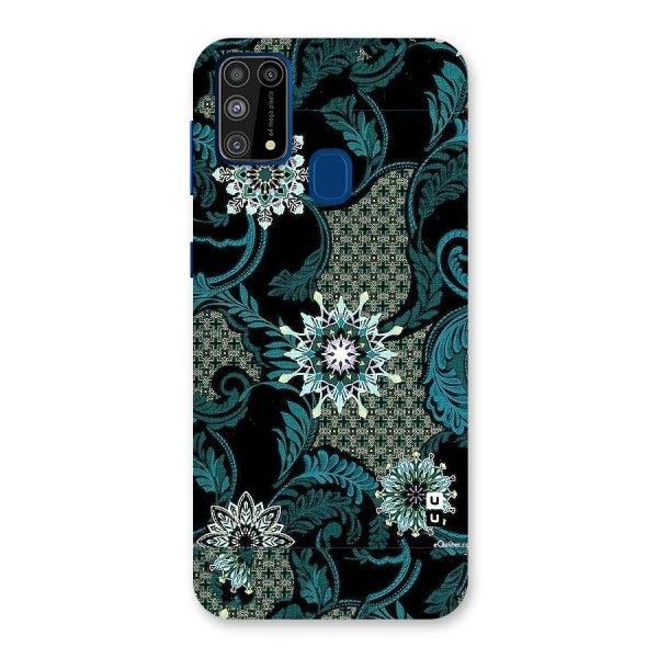 Bottle Green Floral Back Case for Galaxy F41