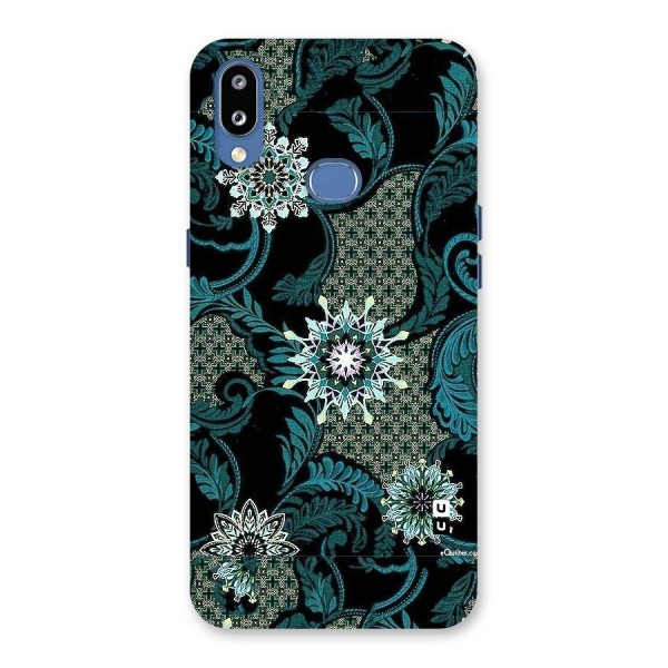 Bottle Green Floral Back Case for Galaxy M01s