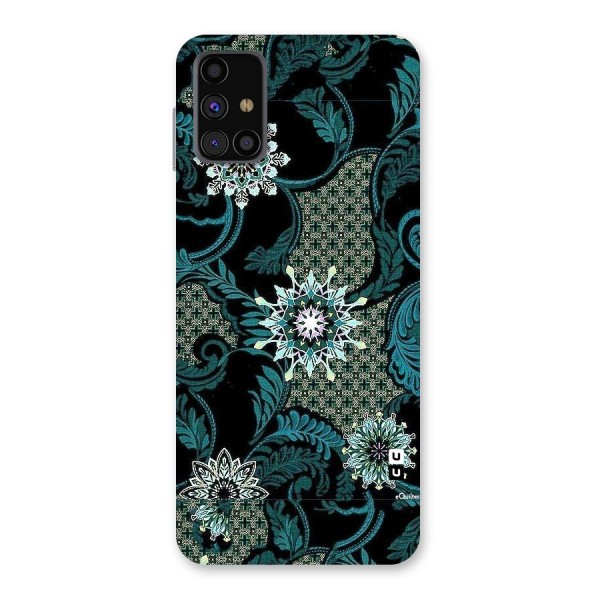 Bottle Green Floral Back Case for Galaxy M31s