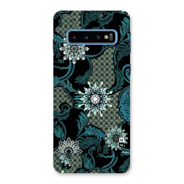 Bottle Green Floral Back Case for Galaxy S10