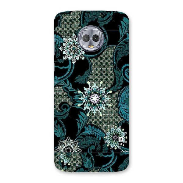 Bottle Green Floral Back Case for Moto G6