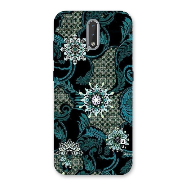 Bottle Green Floral Back Case for Nokia 2.3