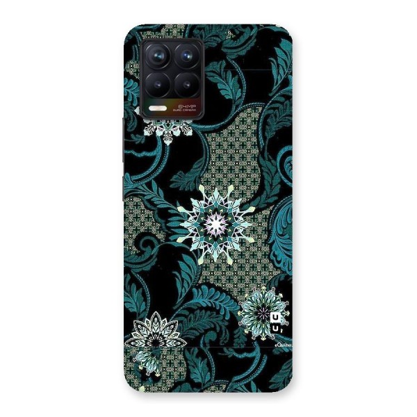 Bottle Green Floral Back Case for Realme 8