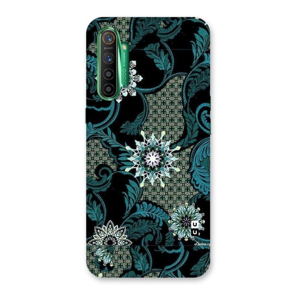 Bottle Green Floral Back Case for Realme X2