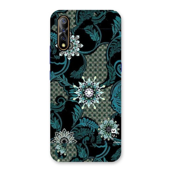 Bottle Green Floral Back Case for Vivo S1