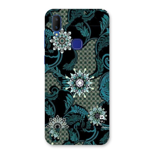 Bottle Green Floral Back Case for Vivo V11