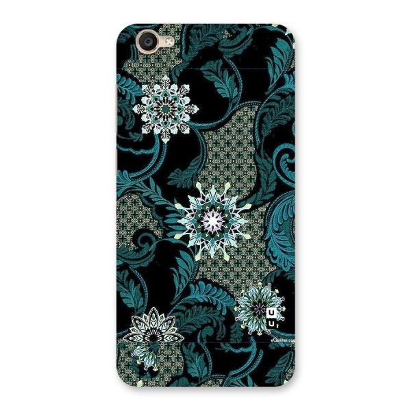 Bottle Green Floral Back Case for Vivo Y55s