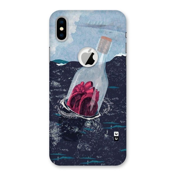 Bottle Heart Back Case for iPhone XS Logo Cut