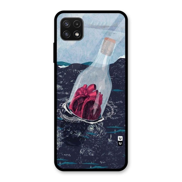 Bottle Heart Glass Back Case for Galaxy A22 5G