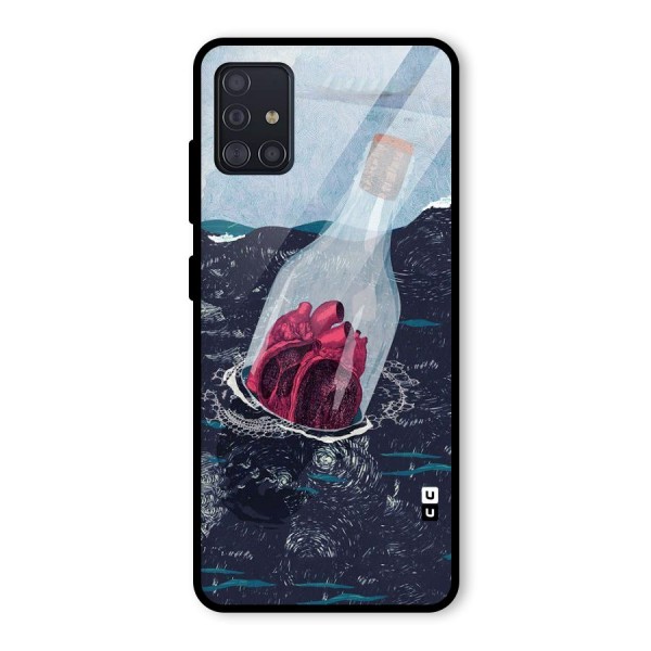 Bottle Heart Glass Back Case for Galaxy A51