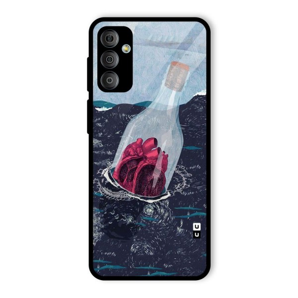 Bottle Heart Glass Back Case for Galaxy F23