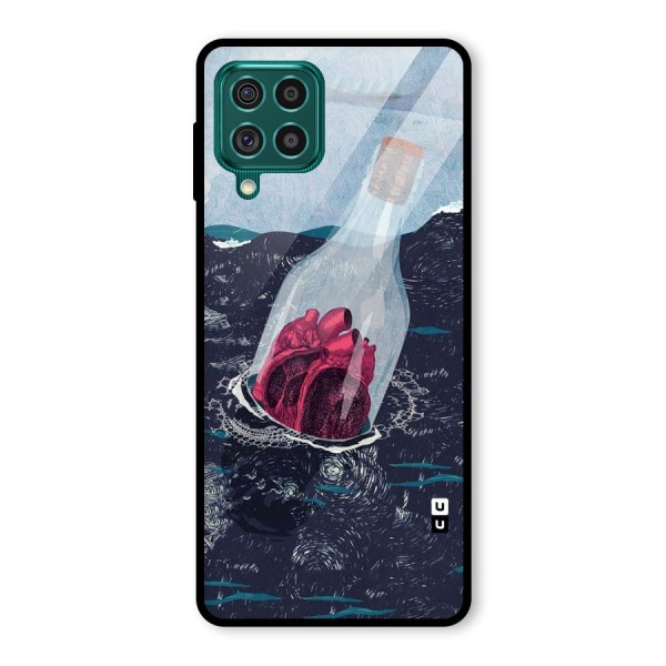 Bottle Heart Glass Back Case for Galaxy F62