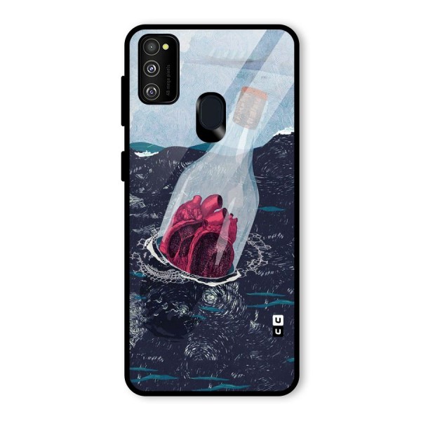 Bottle Heart Glass Back Case for Galaxy M21