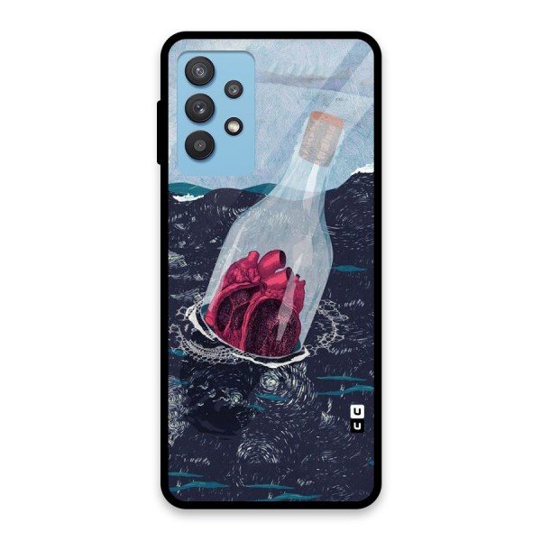 Bottle Heart Glass Back Case for Galaxy M32 5G