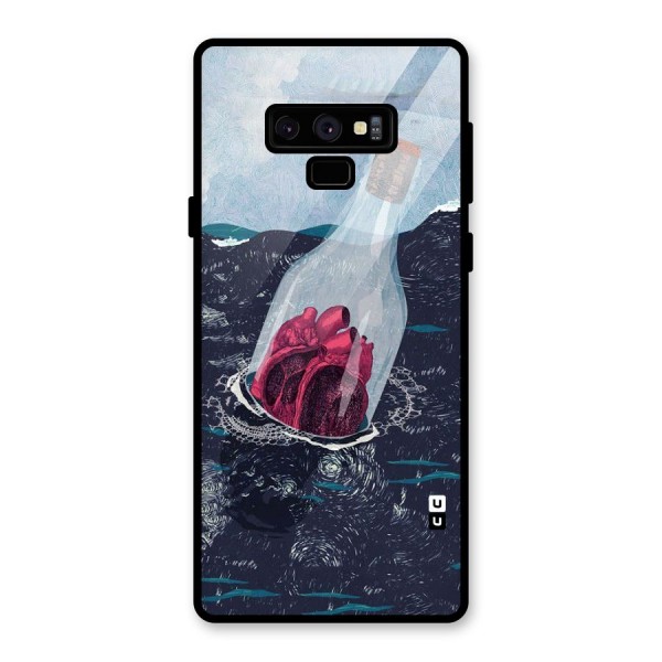 Bottle Heart Glass Back Case for Galaxy Note 9