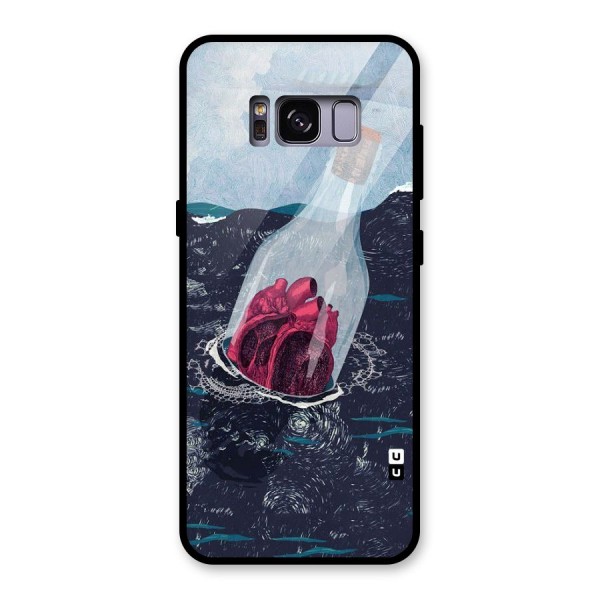 Bottle Heart Glass Back Case for Galaxy S8