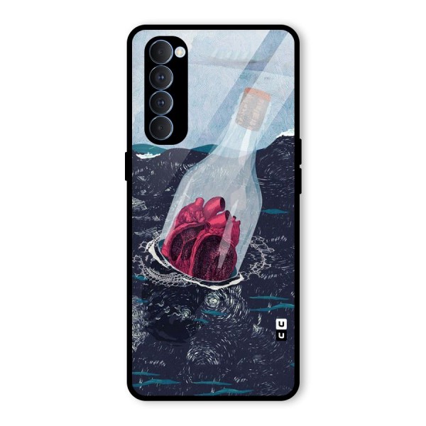 Bottle Heart Glass Back Case for Oppo Reno4 Pro