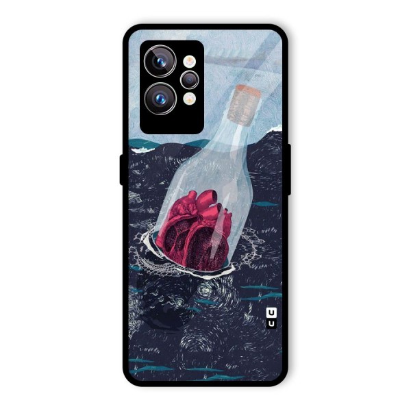 Bottle Heart Glass Back Case for Realme GT2 Pro