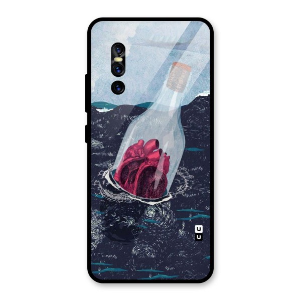 Bottle Heart Glass Back Case for Vivo V15 Pro