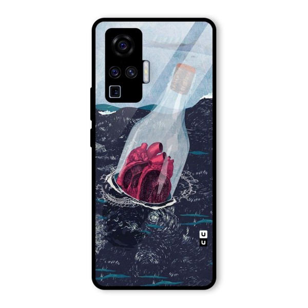 Bottle Heart Glass Back Case for Vivo X50 Pro