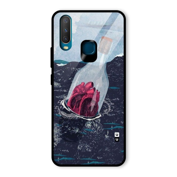 Bottle Heart Glass Back Case for Vivo Y17