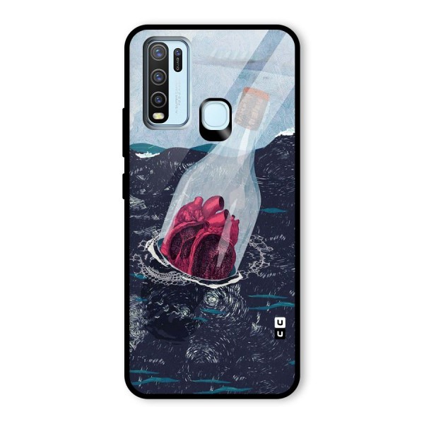 Bottle Heart Glass Back Case for Vivo Y30