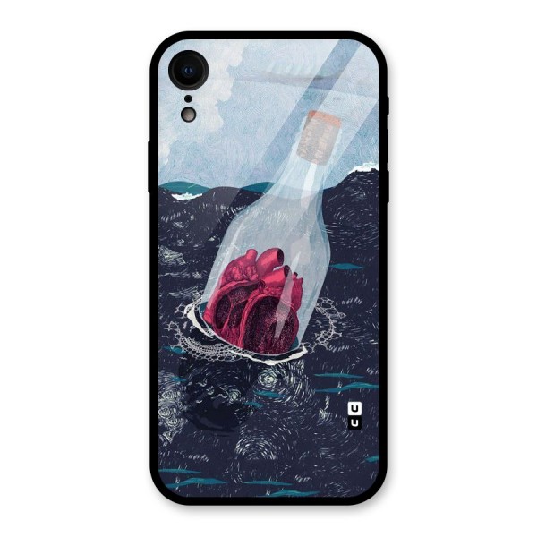 Bottle Heart Glass Back Case for XR